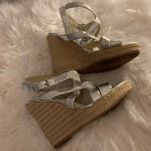 Michael Kors Silver Wedges